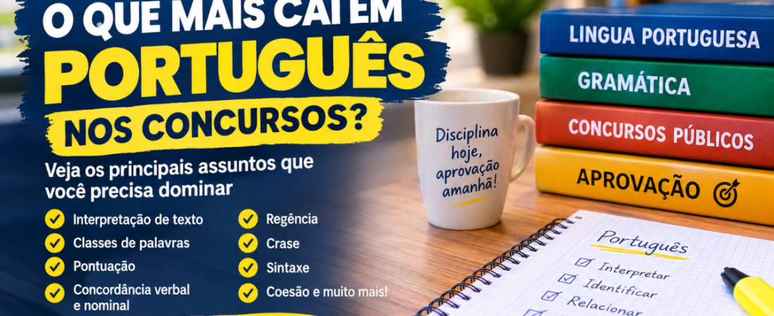 O que mais cai em Português nos concursos? Veja os assuntos que você precisa dominar